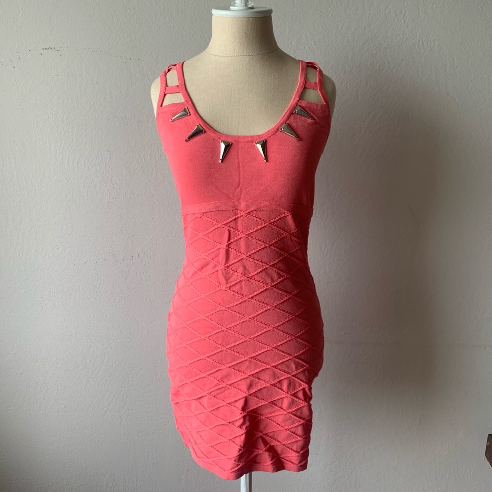 bebe 2b Coral Mini Dress NWT